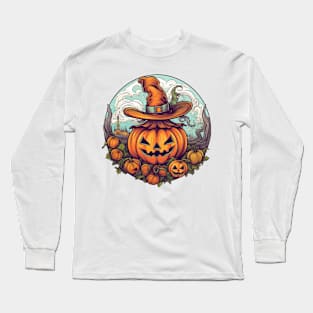Retro Witchy Halloween #5 Long Sleeve T-Shirt